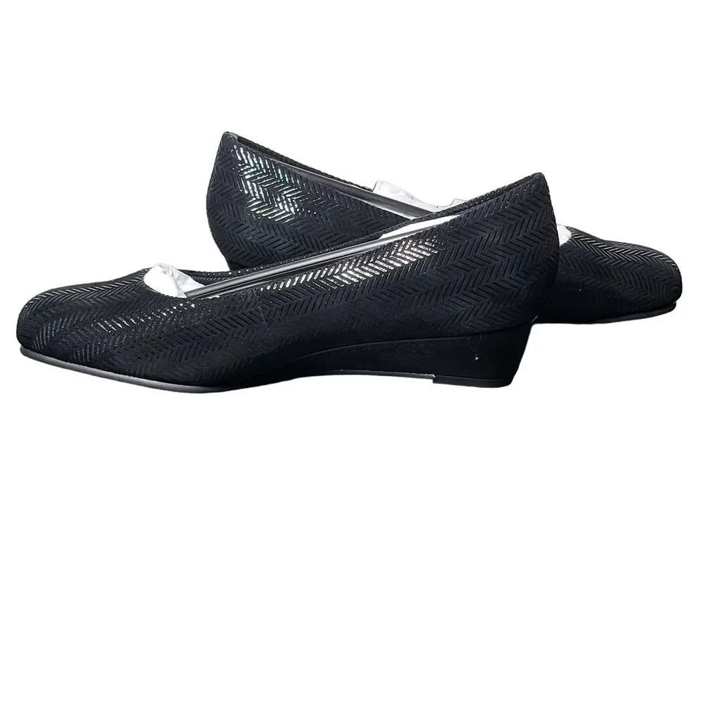 Trotters Womens Lauren‎ Herringbone Slip-On Pump Heels 6.5 New in Box Career